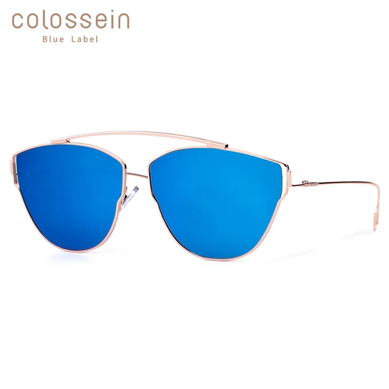 COLOSSEIN новые модные солнцезащитные очки для женщин авиаторы металлические