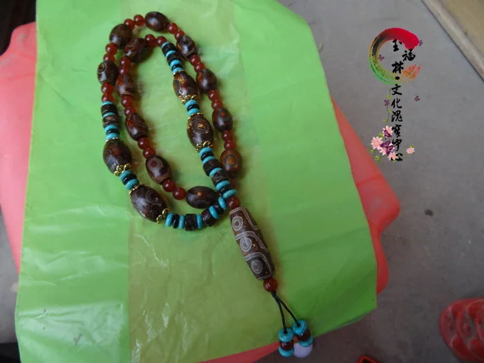 Тибет Бог вера старые бусы 3 глаза + 9 дней ожерелье из бисера браслет|bracelet bracelet|eye