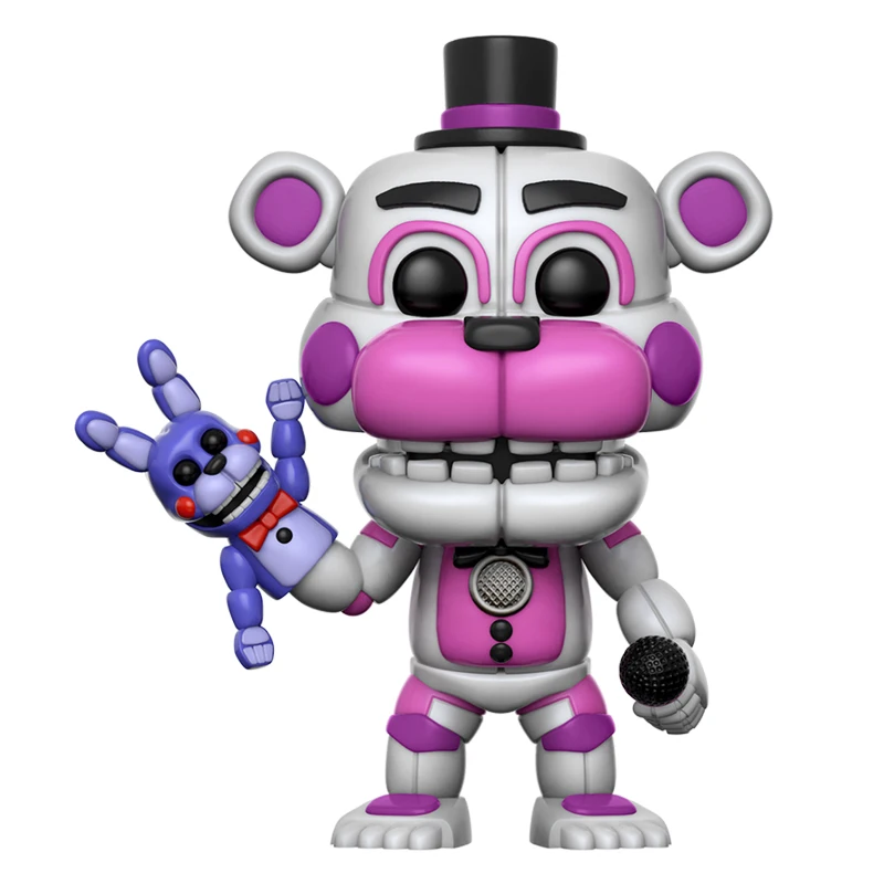Funtime Freddy 10 шт. Five Nights At Freddy's Toys ПВХ Фигурки FNAF Бонни и Чика Фокси Funtime Фредди фазмедведь кукла кошмар медведь куклы - Цвет: Funtime Freddy