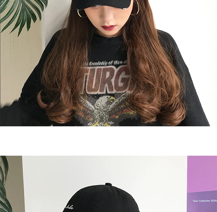 Новое поступление женские шляпы Harajuku шляпы с буквами женские уличные бейсболки корейские студенческие кепки с козырьками MaleHip поп-шляпы
