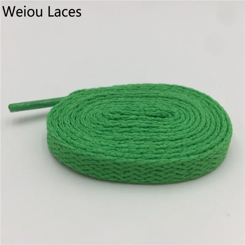 Weiou High Quality 8mm Polyester Fashion Sports Casual Shoe Lace Solid Single Layer Flat Sneakers Shoelace Amazing 47 Colors