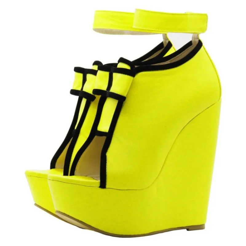 Women Sandals 2019 14.5cm wedges heel shoes peep toe pumps women shoes.SIZE:34-45 plus size sandals | Обувь