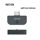 Аудиопередатчик Reiyin aptX LL с низкой задержкой, USB C, Bluetooth 5,0, беспроводной музыкальный адаптер Type-C, двойное соединение