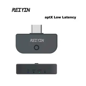 Аудиопередатчик Reiyin aptX LL с низкой задержкой, USB C, Bluetooth 5,0, беспроводной музыкальный адаптер Type-C, двойное соединение