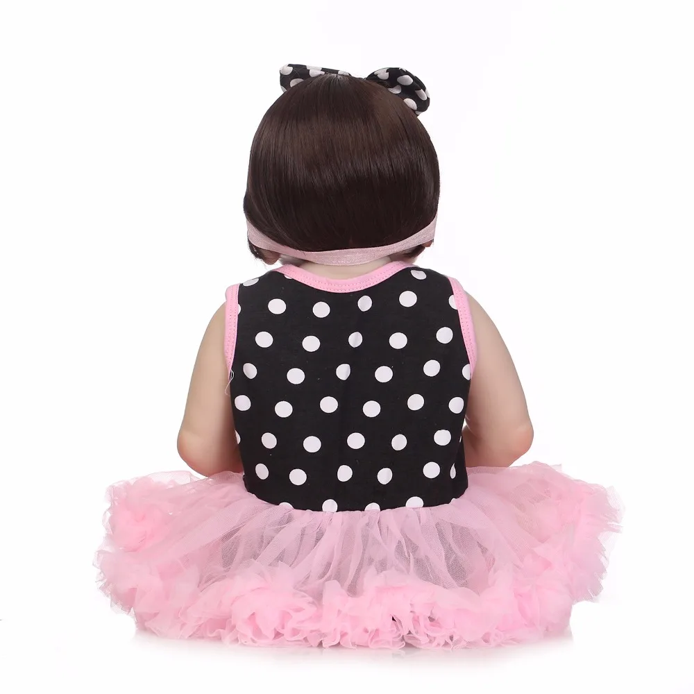 Горячая продажа 56 см силиконовые куклы для новорожденных девочек Reborn Can Bath Bebes Baby