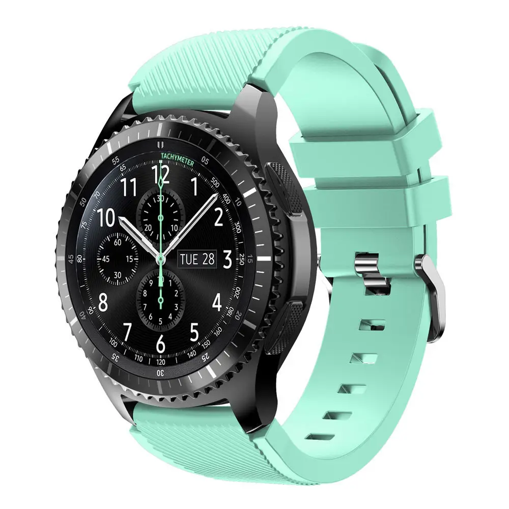 22 мм силиконовые спортивные ремешки ремешок для samsung gear S3 Amazfit Pace резиновые Ремешки для наручных часов gear S3 браслеты 18 цветов