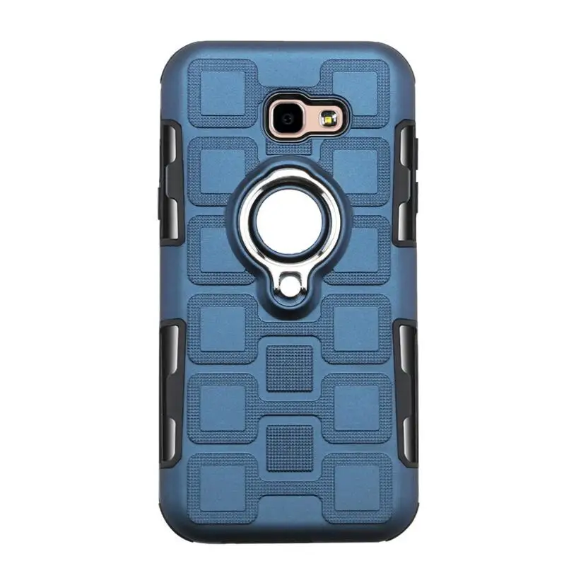 Royal Blue Роскошный бронированный чехол для samsung Galaxy A3 A5 A7 A320 A520 A720, ударопрочный чехол для телефона, ТПУ силиконовый чехол с кольцом-держателем - Цвет: Royal Blue