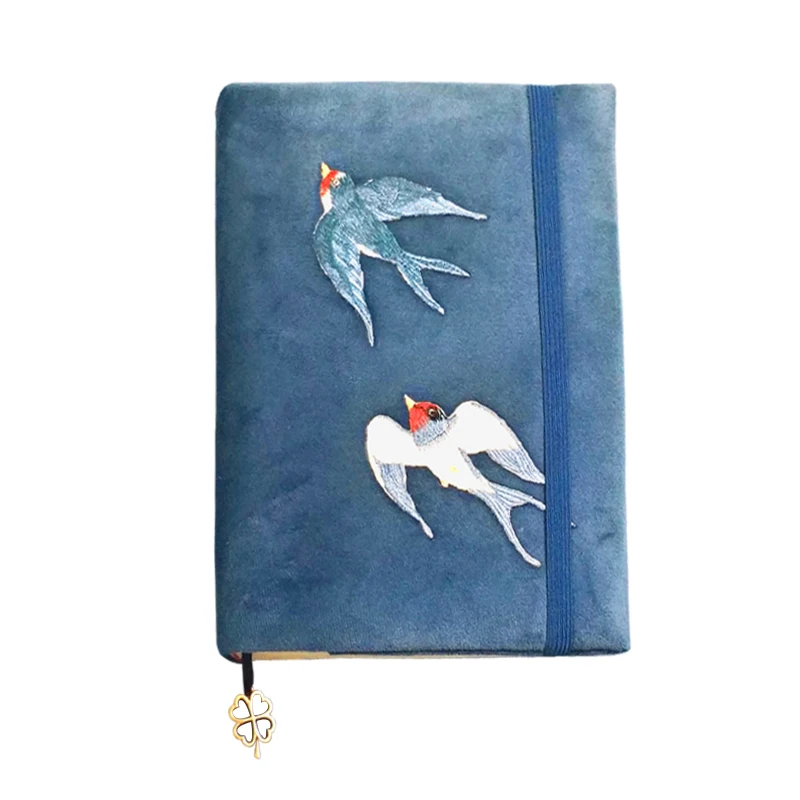 A5 Swallows Canvas Cover Notebook Cute Journal Diary Book Sketchbook Stationery School Office Supplies | Канцтовары для офиса и