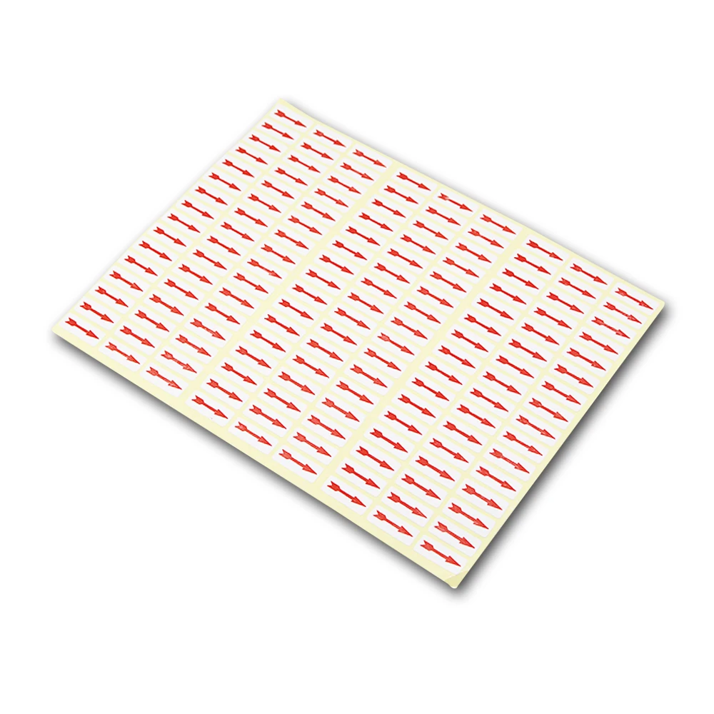 Прямоугольные красные стрелки неквалифицированные самоклеющиеся наклейки