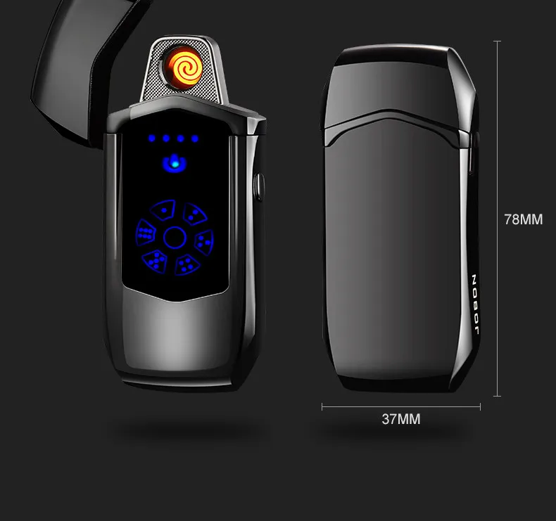 USB отпечаток пальца Зажигалка электронная USB зарядка сигарета для курения электрическая Подарочная Зажигалка для подарка бойфренду