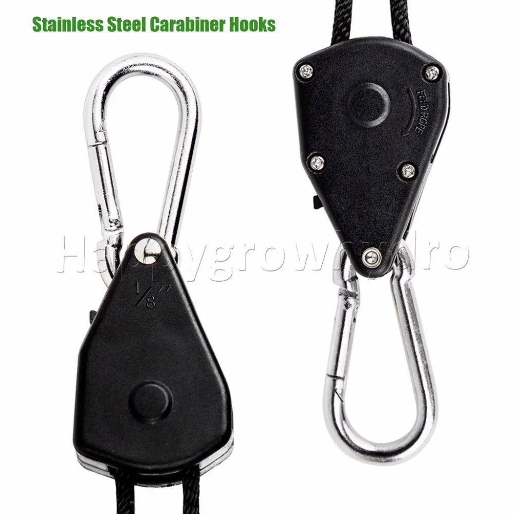 2PC 1 8 Rope Ratchet YOYO Hanger For LED Grow Light Fan Carbon Filter Hydroponic|Фитолампы| |