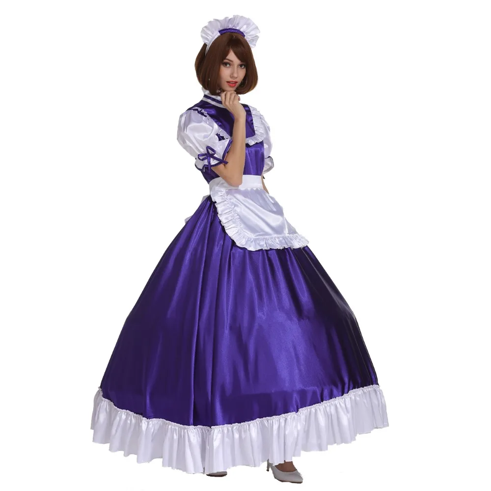 Женское длинное платье с замком фиолетовое для косплея|cosplay costume|long maid costumecosplay
