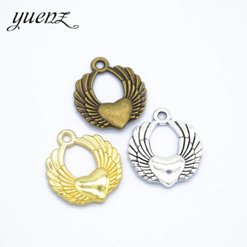 

Подвески YuenZ для ожерелий, браслетов, ювелирных изделий, серебристые, золотистые, 22 х19 мм, D439, 10 шт.