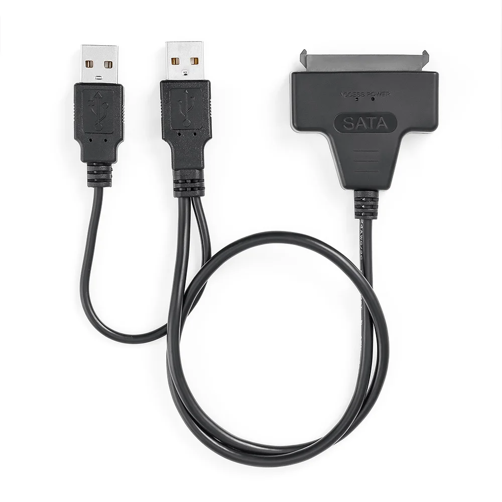 SATA кабель-конвертер для жесткого диска USB 2,0-Sata адаптер внешняя мощность для 2,5/3,5 дюймов SSD кабель-конвертер для жесткого диска