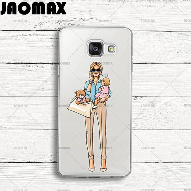 Jaomax милый ребенок женщина блонд девушка с мальчик чехол для Samsung Galaxy S8 S7 S6 S5 Edge Plus