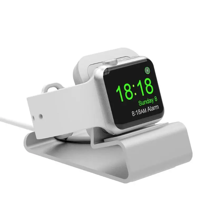 Роскошная подставка для Apple Watch,, кабель с отверстием для зарядки, алюминиевый кронштейн для iWatch, док-станция, подставка, держатель