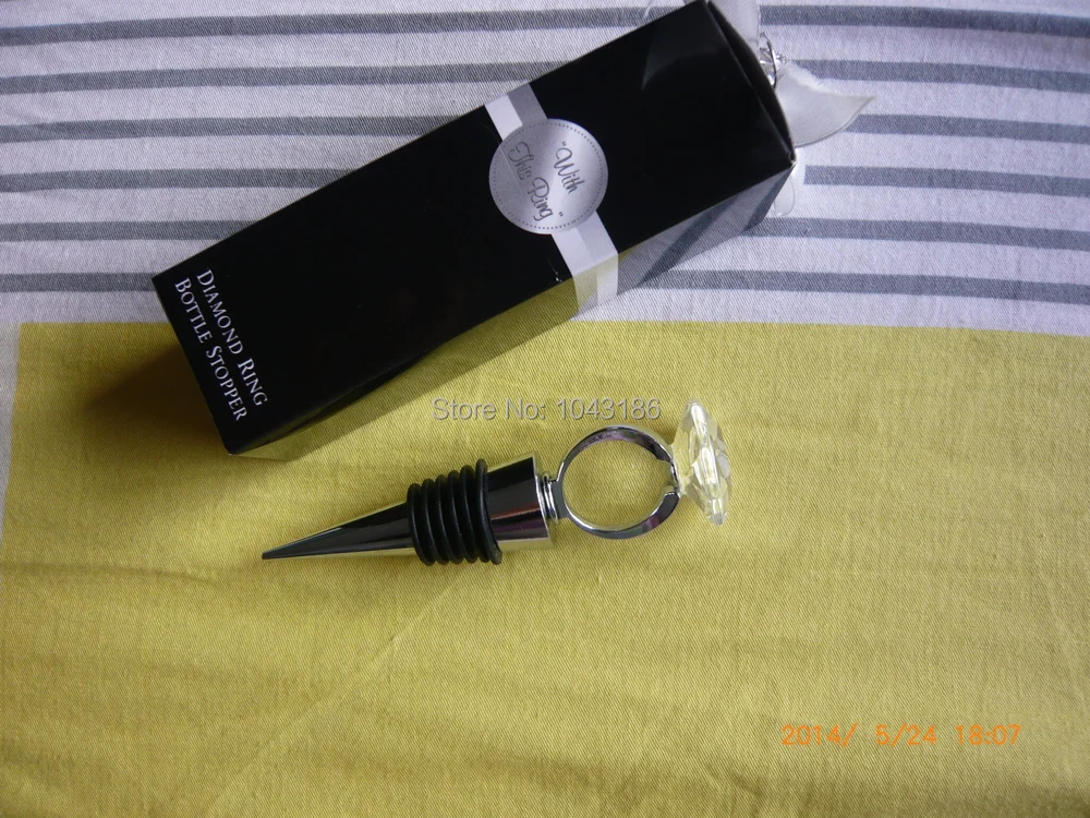 Бесплатная доставка Свадебные подарки для гостей кольцо с кристаллом в виде