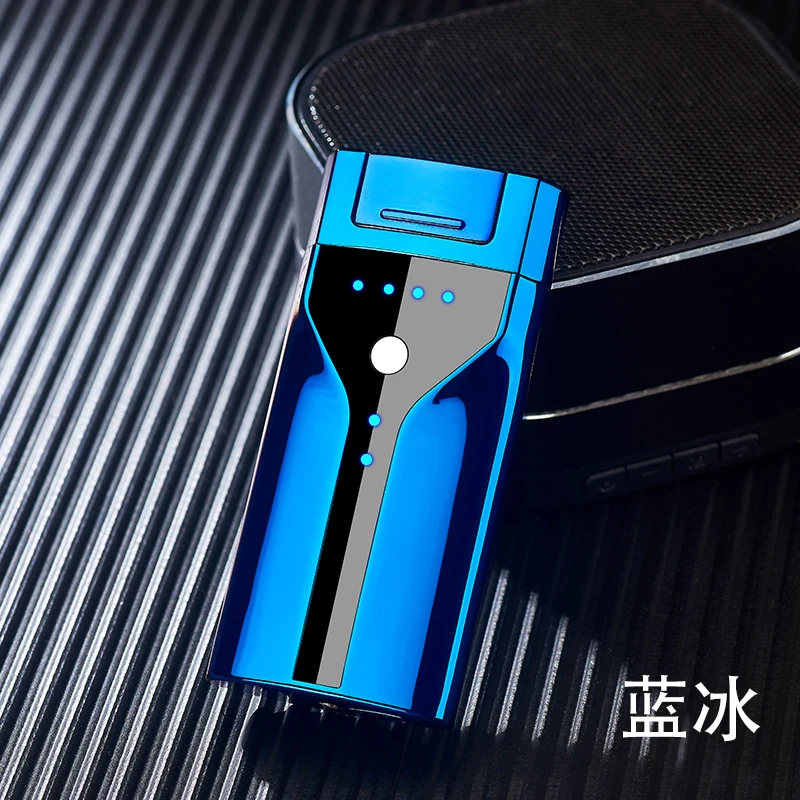 Ветрозащитная Зажигалка Usb зарядка электронная двойная дуга плазменный Пульс