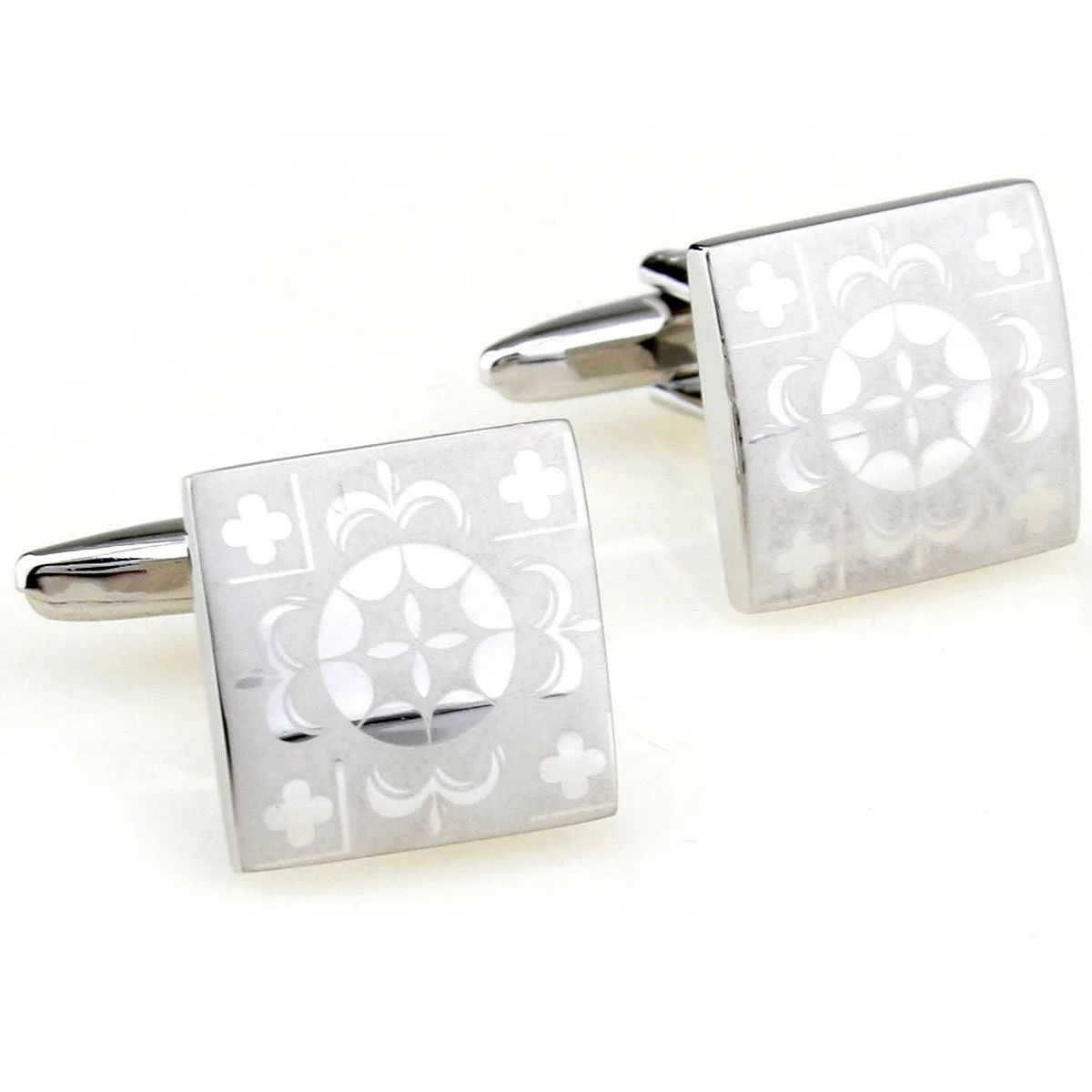 Cufflinks Retail Jonadab laser sculpture square cufflinks nail sleeve 170349 free shipping+free gift box