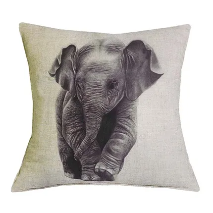 Наволочки с животными Elepant Cat Жираф домашний декор диван-кровать в машине Лен полиэстер декоративная наволочка Pillowcase45X45CM - Цвет: 2