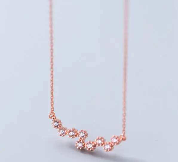 100% real 925 Sterling Silver Fine Jewelry Prong White cz Golden aurora Pendant necklace GTLX1809 | Украшения и аксессуары