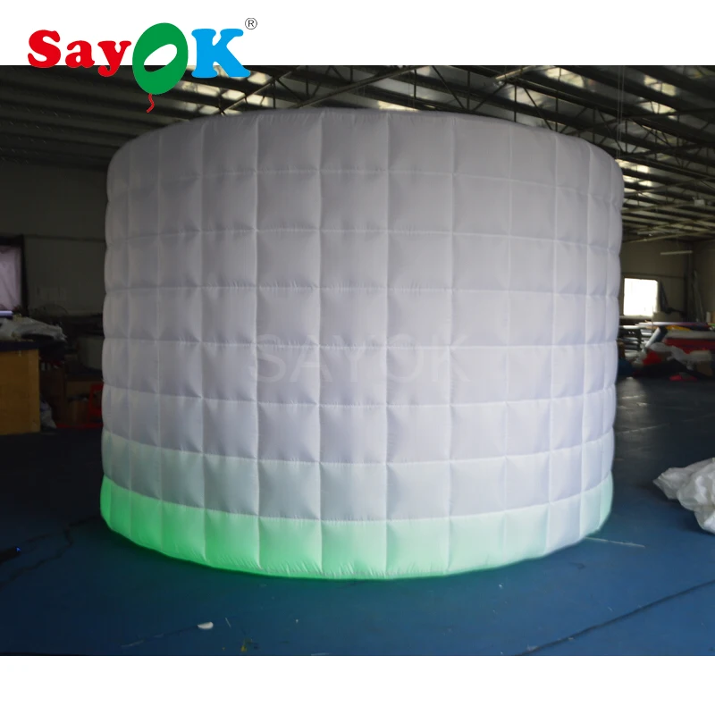 Дешевая надувная фотобудка со светодиодной осветительной лентой RGB для