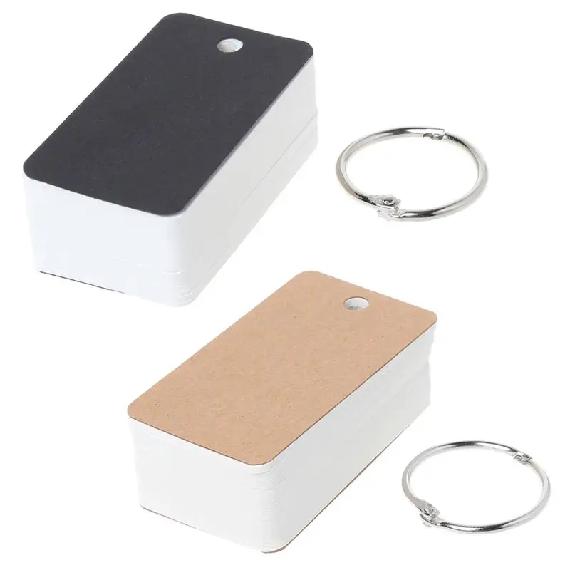 

ZHUTING High Quality Simple DIY Index Cardboard Cover Blank Paper Card Memo Pad Bookmark Binder Rings For School Office