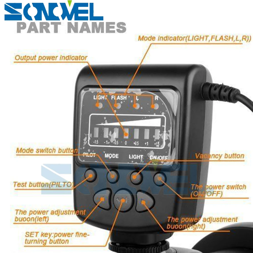 Светодиодный кольцевой светильник Meike для макросъемки Nikon D4s D5 D3x D500 D600 D3400 D5600 D5300