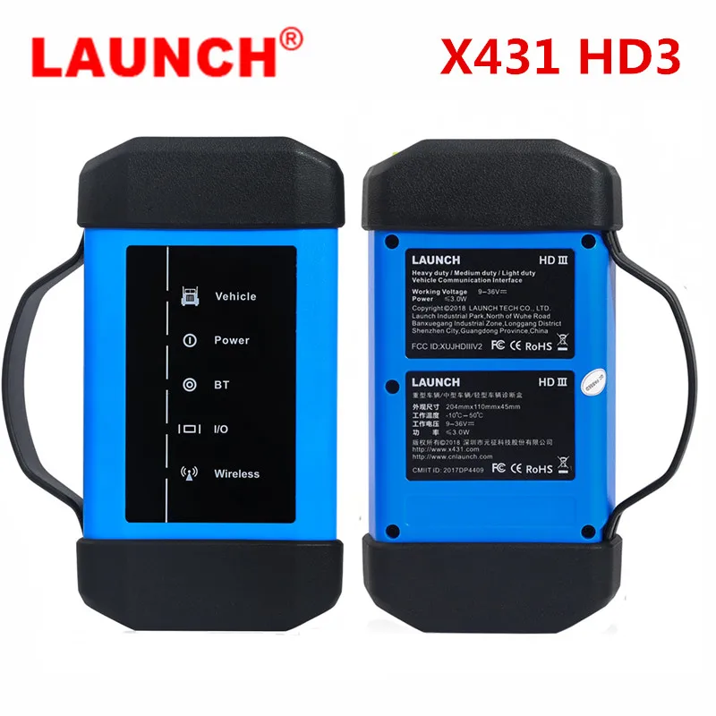 Оригинальный диагностический адаптер Launch X431 HD3 для тяжелых грузовиков V + PAD3