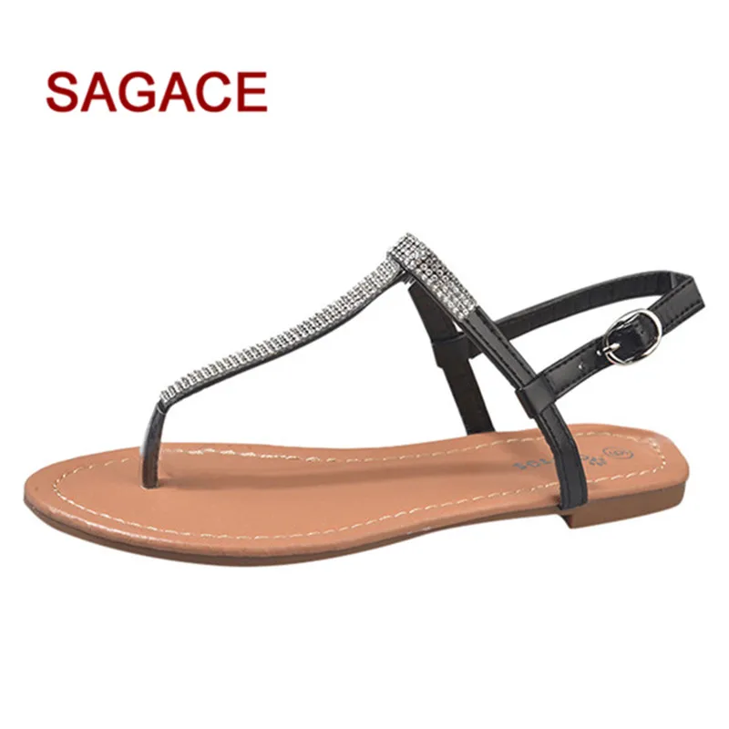 SAGACE/женские Босоножки на каблуке Женские с открытым носком украшенные стразами