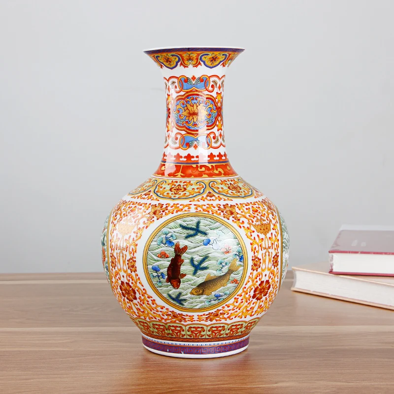 Керамическая ваза с эмалью Jingdezhen старинный фарфор Мин и Цин|ceramic vase|vase mingvases porcelain |