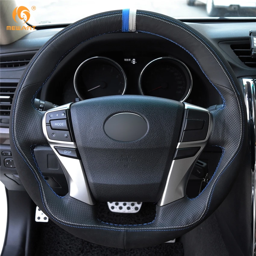MEWANT черная кожа замша аксессуары для Toyota Reiz Mark X 2009 2010 2011 2012 2013 2014 2015|car steering wheel
