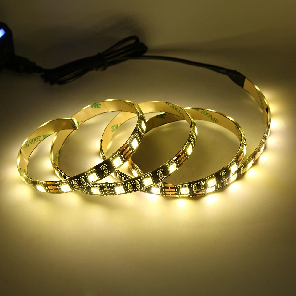 СВЕТОДИОДНАЯ лента SMD 5050 5 В 50 см 1 м 2 3 4 USB световая полоса Рождественский