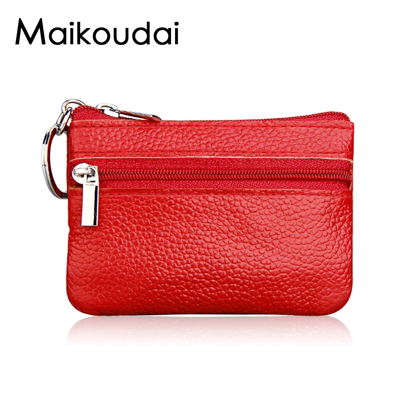 Maikoudai Лидер продаж кошелек сумка унисекс карты монета Key Holder молния черный