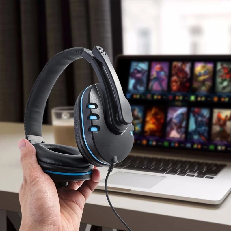 PS4 игровая гарнитура Casque Проводные ПК стерео наушники с гарнитурой микрофоном