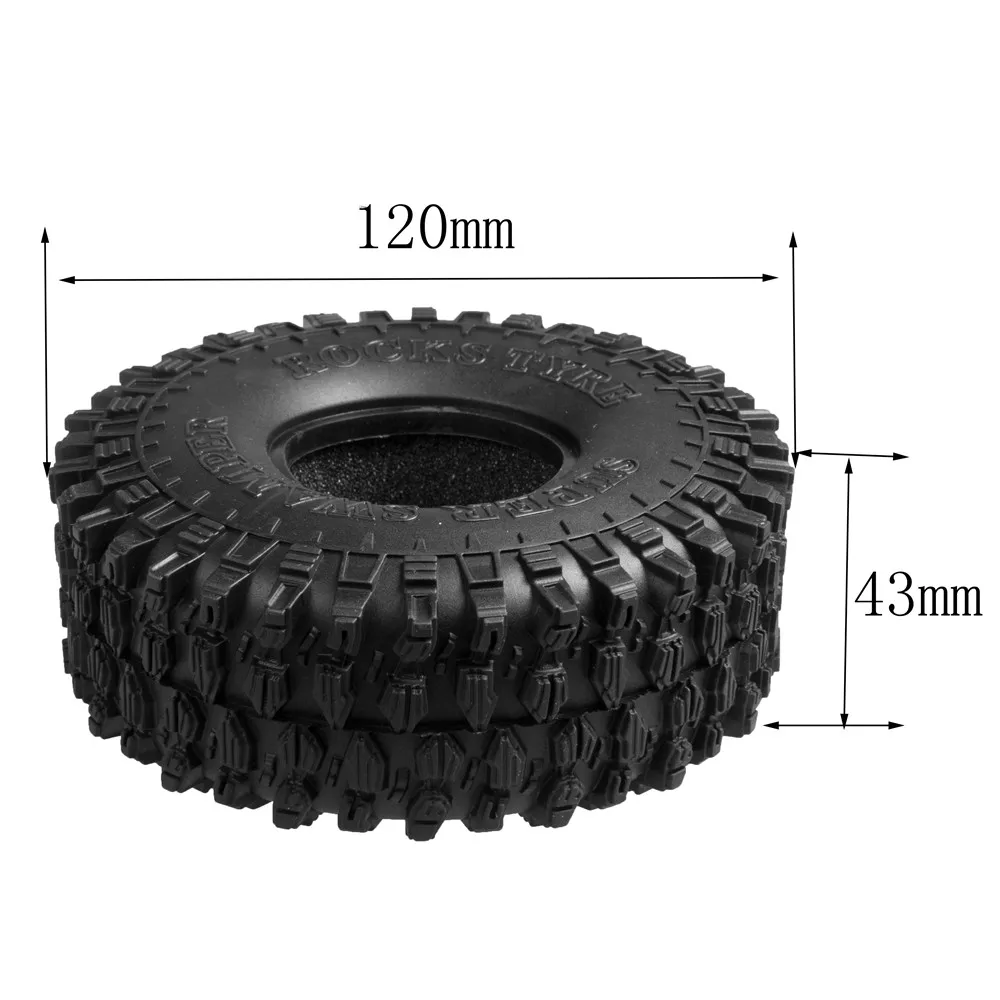 

AXSPEED 120mm 1.9" Wheel Tyre Tires For TRX-4 Axial SCX10 D90 1:10 RC Crawler Cars