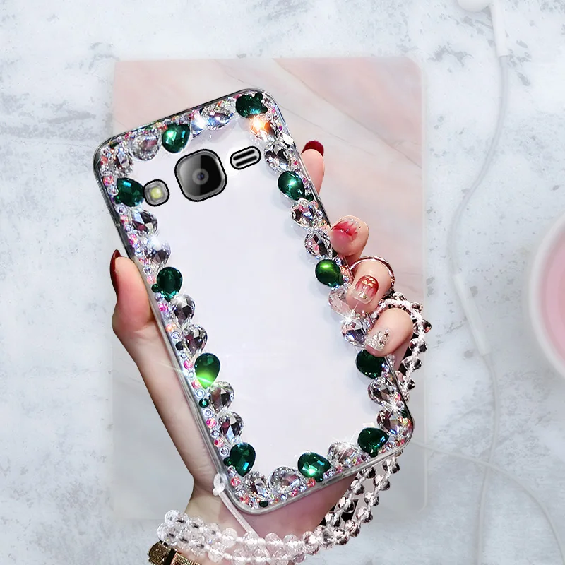 For Samsung galaxy j2prime ultra thin transparent soft shell luxury fashion inlaid diamond to prevent falling cell phone | Мобильные