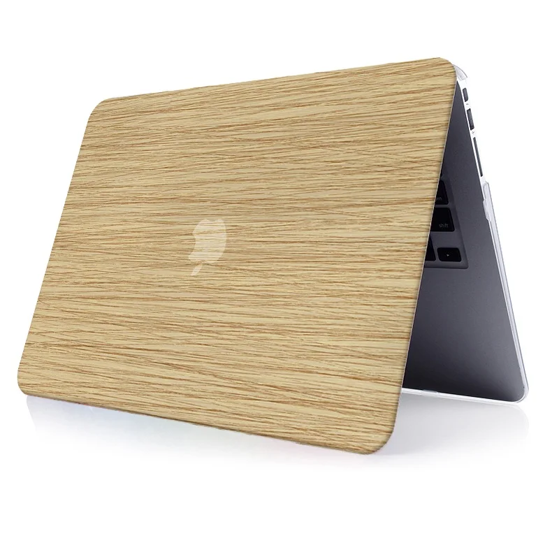 Чехол для ноутбука с деревянным узором + чехол клавиатуры только Macbook Pro 13 дюймов