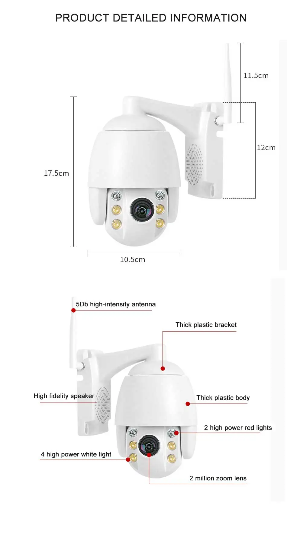 SEEGUARD 5X Zoom Беспроводная ip-камера HD 1080P Водонепроницаемая металлическая камера вращающаяся на 360 градусов уличная цветная камера ночного видения