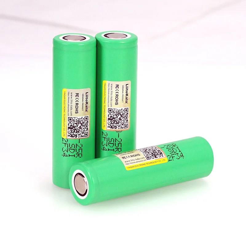6 шт Liitokala INR18650-25R 18650 2500mAh 3,6 V литиевая аккумуляторная батарея 20A разрядные батареи