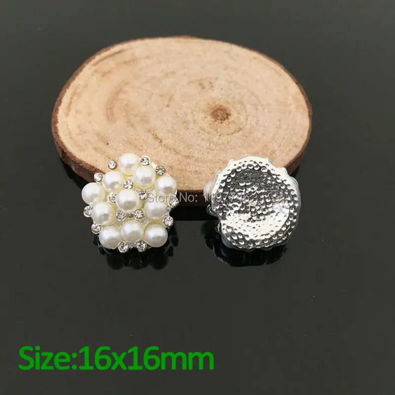 Newest Mini Order 22mm 16mm 10 Pieces Flatback Pearls Cluster Button Crystal Embellishment Without Holes | Украшения и аксессуары