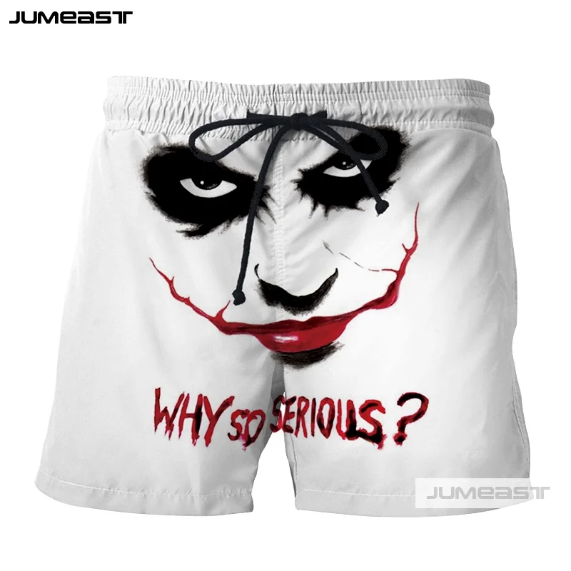 Короткие штаны Jumeast с 3D принтом модные HAHA Joker забавные почему так серьезные