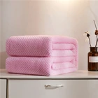 Фланелевые одеяла в японском стиле кораллового цвета, однотонные розовые летние покрывала для дивана, простыня, дорожное одеяло для путешествия на самолете на кровати