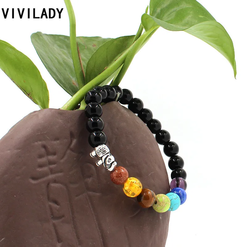 VIVILADY Модная бижутерия очаровательный слон натуральный золотой песчаник лазурь