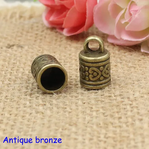 Обжимные концевые зажимы для шнура 50 шт./лот Концевики ожерелья браслета веревки