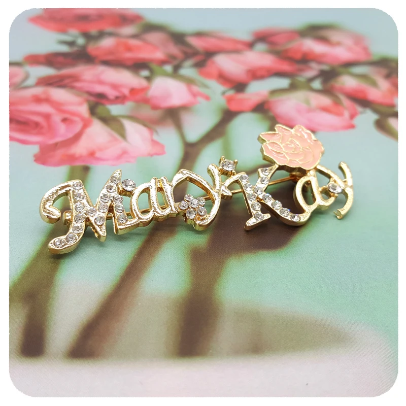 Золотистая розовая брошь в форме Мэри Кей для подписей|brooch pins|pins for broochesmary kay |