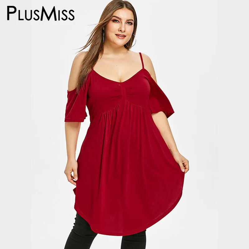 PlusMiss размера плюс XXXXXL асимметричное платье с открытыми плечами Свободные