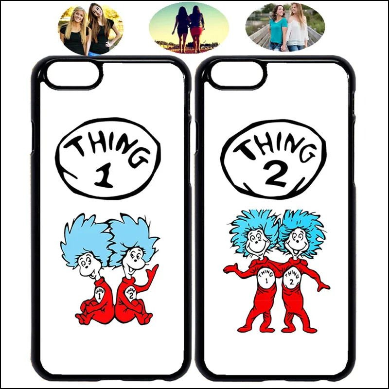 Thing 1 2 Cartoon Design Best Friends Phone Case Cover For iPhone Xs Max 7 8 Plus 6s Samsung Galaxy S9 S10 + huawei p20 |