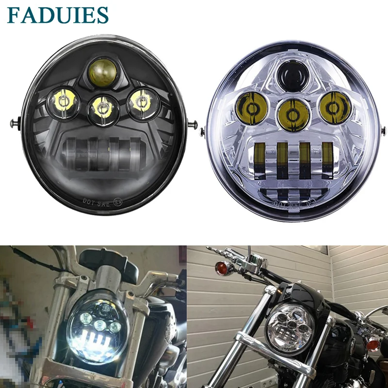 FADUIES DOT E9 мотоциклетная алюминиевая черная фара для V образного стержня VROD VRSCA VRSC