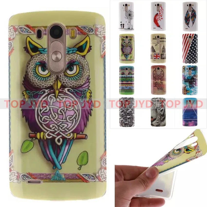 2016 Новая Мода Сова Флаг ТПУ Мягкий Силиконовый Чехол Для LG Optimus G3 D855 D850 Обложка
